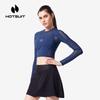 HOTSUIT Women's High-Neck Long Sleeve Fitness Crop Top