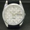 REFURBISHED SEIKO 5 AUTOMATIC MENS WATCH JAPAN MADE WHITE DIAL CUSTOM A440014-2 QV90-a440014