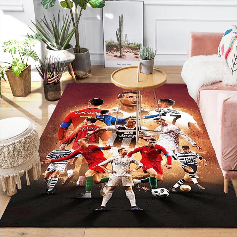 1Pc Football Legends Action Rug, Office Carpet Indoor Outdoor Doormat, Non-Slip Soft, Living Room, Christmas Halloween Gift. M928320