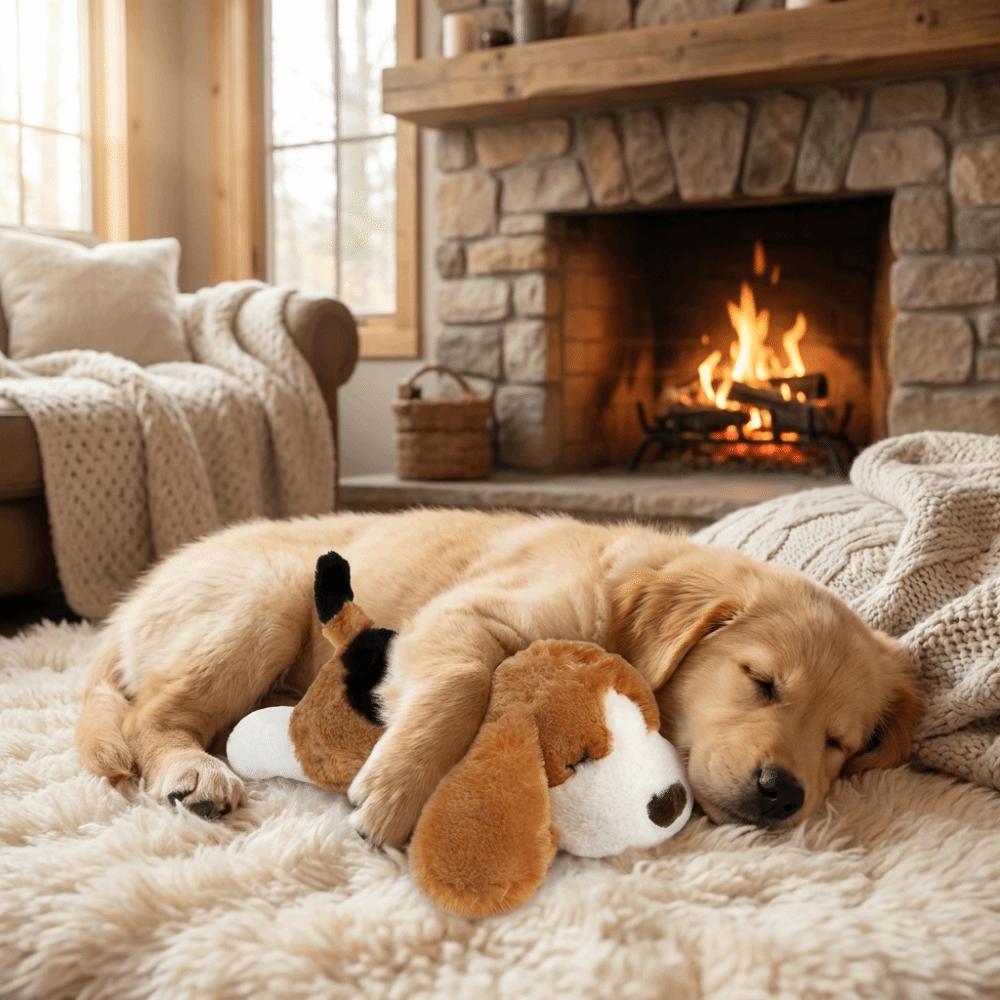 Realistic Pet Soothing Plush Toys Comfortable Dog Heartbeat Toy Plush Dog Toy Pet Soothing