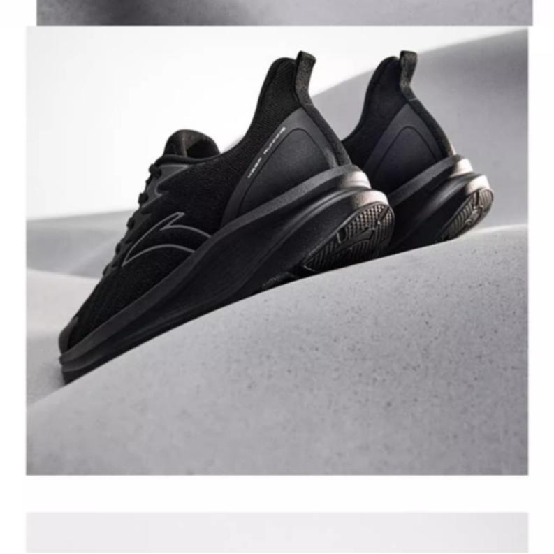 Anta Cloud Path Comode E Alla Moda Antiscivolo Resistenti All'abrasione Basse Casual Scarpe da Corsa da Uomo Nero 112345538-5