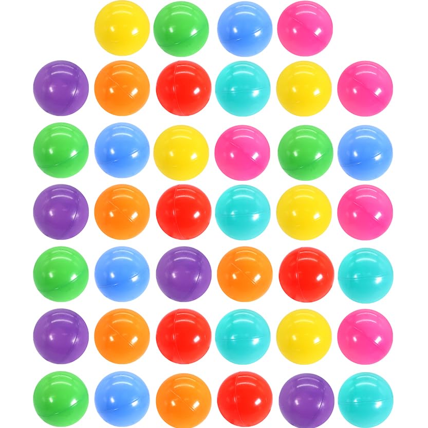 Toy Balls - Fancy Balls - 40-Piece Set (8 Colors x 5 of Each) (Small Capacity, Ideal for Parties, Small Events, and Preschools) Diameter: 5.5cm,