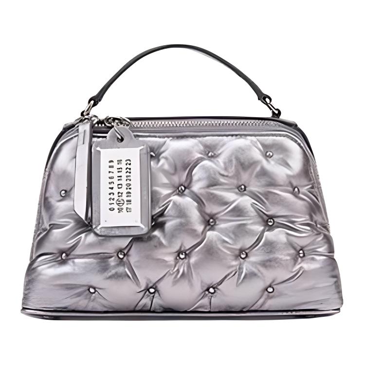 

Maison Margiela Glam Slam Quilted Design Zipper Closure Lambskin Leather Mini Handheld Shoulder Crossbody Bag Women Bags SB1WG0065P6800H3809 Basic Set (Bag+Dust Bag)
