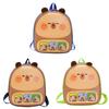 Kids School Backpack Featuring Cartoon Capybara With Lightweight Pvc For Children