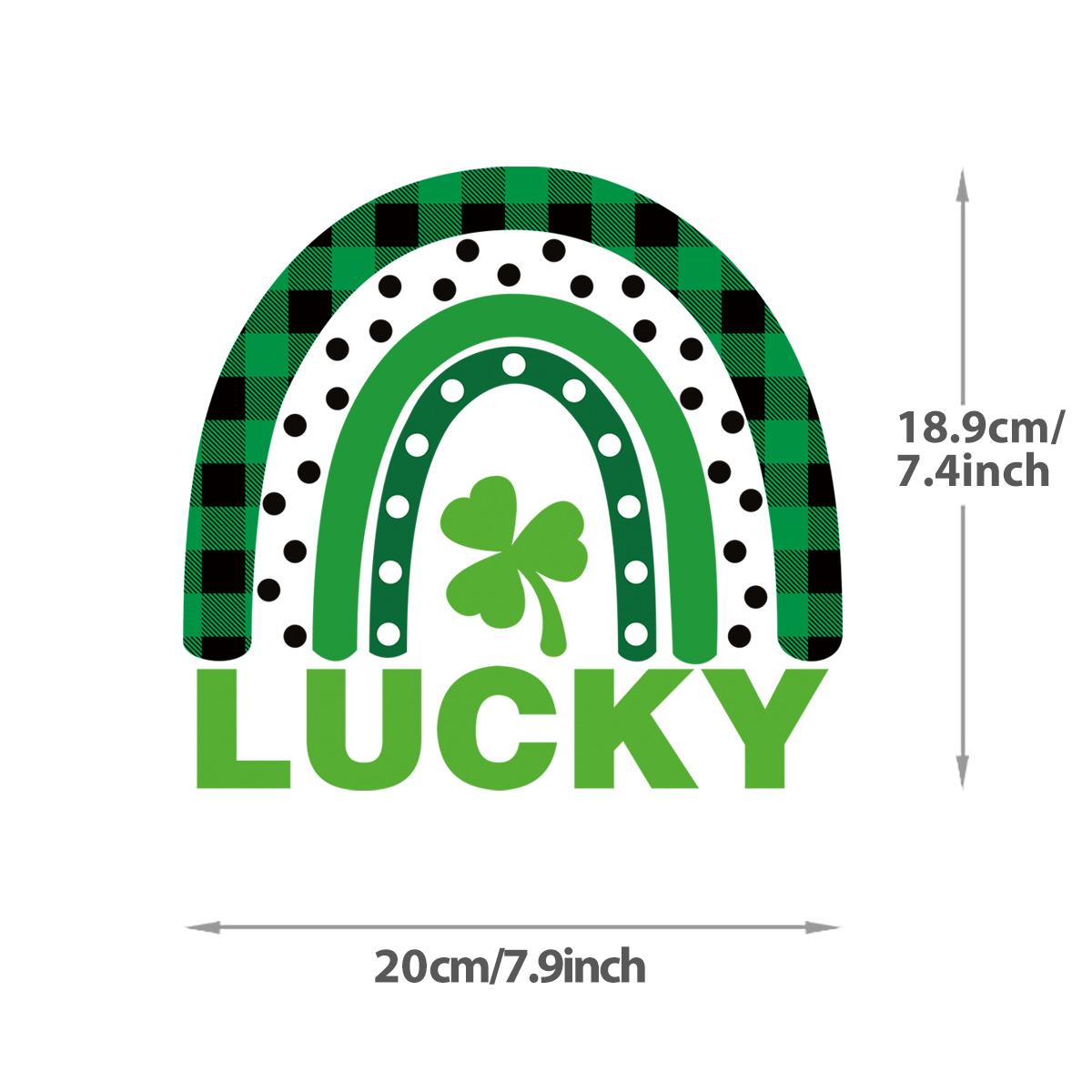 

2025 Последний St. День Святого Патрика Термонаклейка Зеленый Клевер LUCKY Моющаяся термоклеевая нашивка для простыней, подушек, одежды, наклеек
