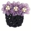 Imitation Pearl Delicate Flower Hair Net Dual-Use Cloth Cover Net Spring Clips Colorful Ornament Hair Accessories