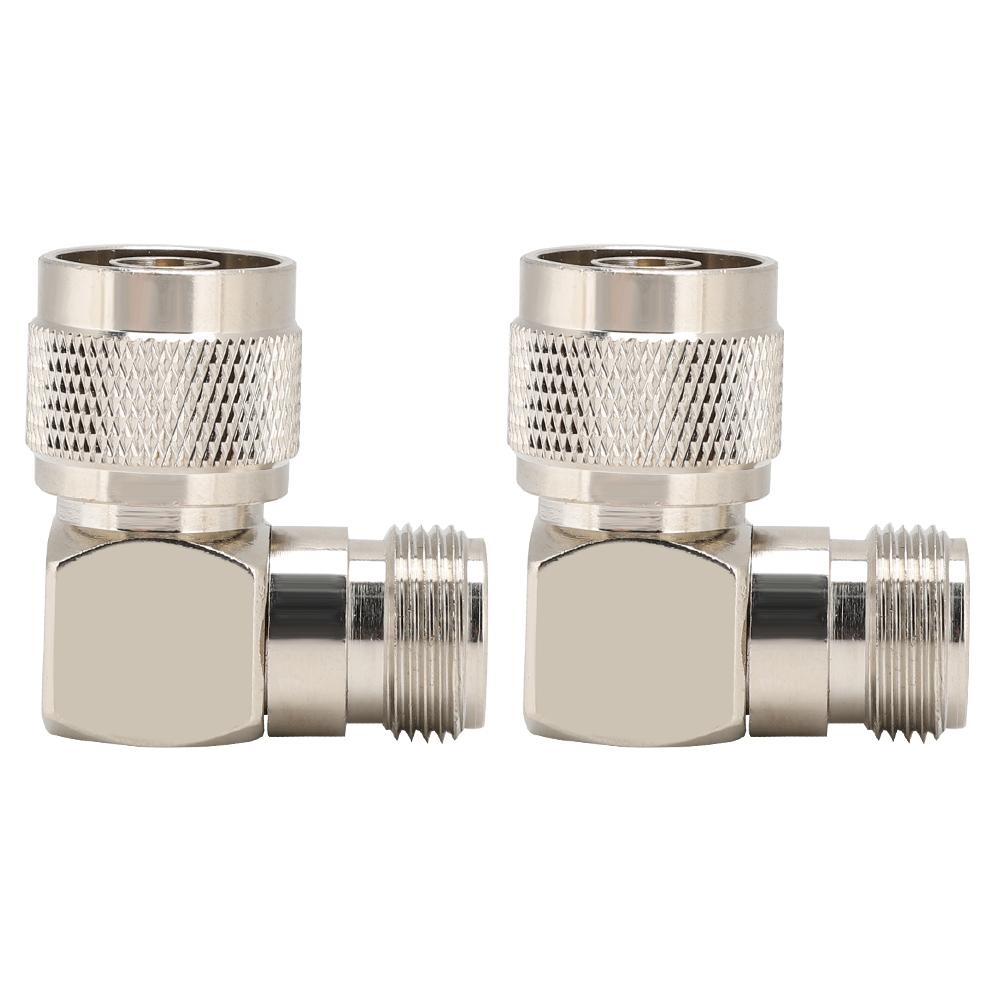 2PCS N Male to N Female Elbow Adapter RF Coaxial Adapter Connector for Radio Antenna