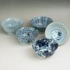 Nishikai Toki Multi-purpose Bowl Blue Pattern Variation Gift Box Included Made Japan Diameter 15.5 cm Set 5 31303