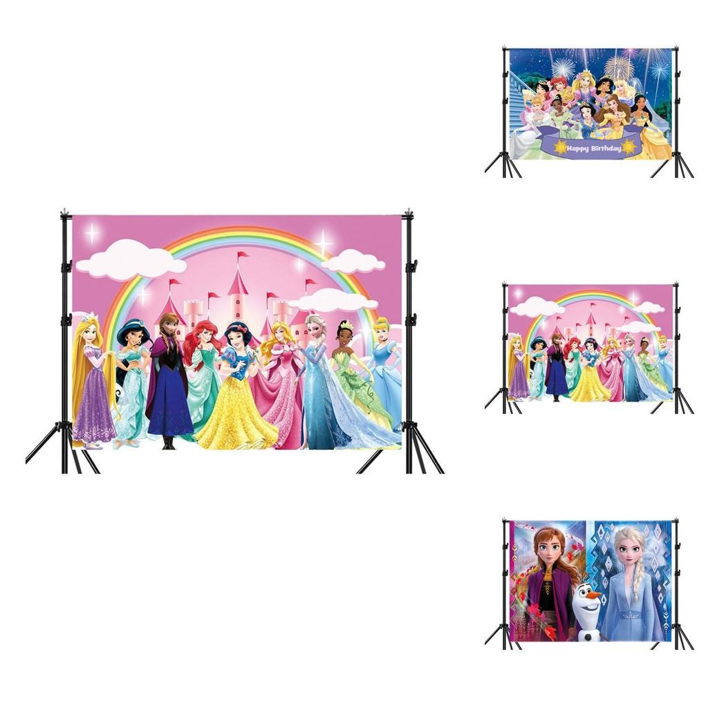 Frozen Background Decoration Banner For Festive Events With Cartoon Design For Party Decor