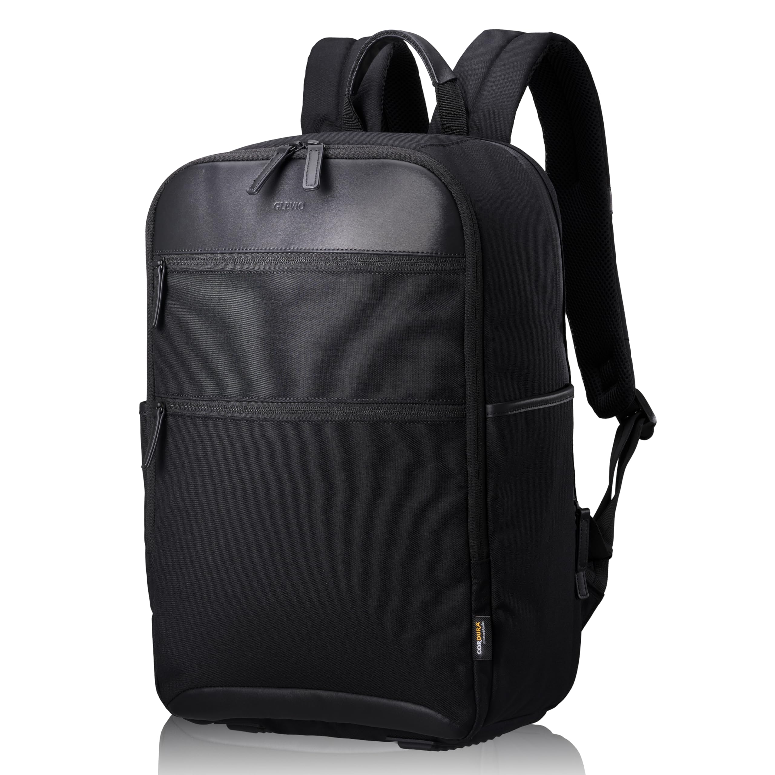 

Рюкзак мужской деловой Grevio Premium Series из нейлона Cordura и натуральной кожи, вмещающий 14-дюймовый ноутбук, водоотталкивающий дизайн, молния YKK,