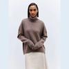 Soft High Neck Sweater Women Warm Thick Alpaca Blend Pullover Casual Daily Wear
