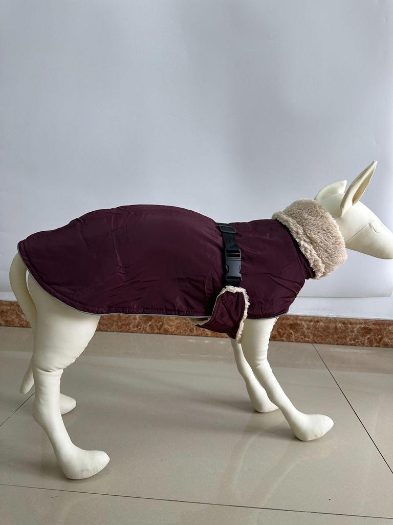 Medium & Large Dog Solid Color Fleece Turtleneck Warm Vest