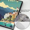 Vintage cestovní plakát Město Málaga Plátna Umělecká vesnice Pláže Slunečné pobřeží Retro nástěnné umění Obrázky Nástěnná malba Domácí dekorace
