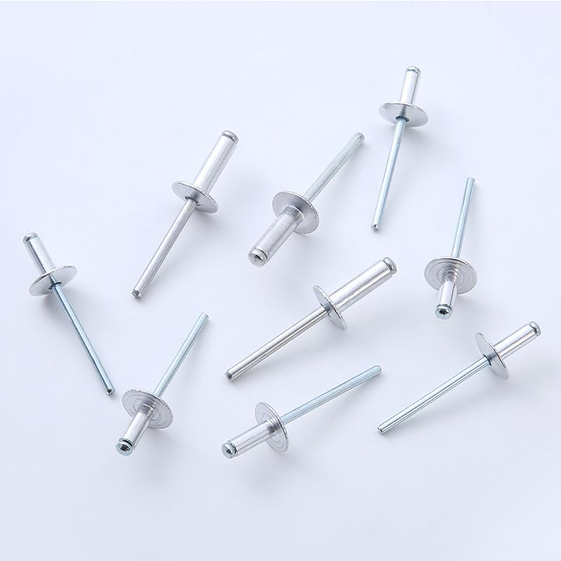 Aluminum Iron M4 Big Head Open End Rivet with Flat Round Head and Large Flange