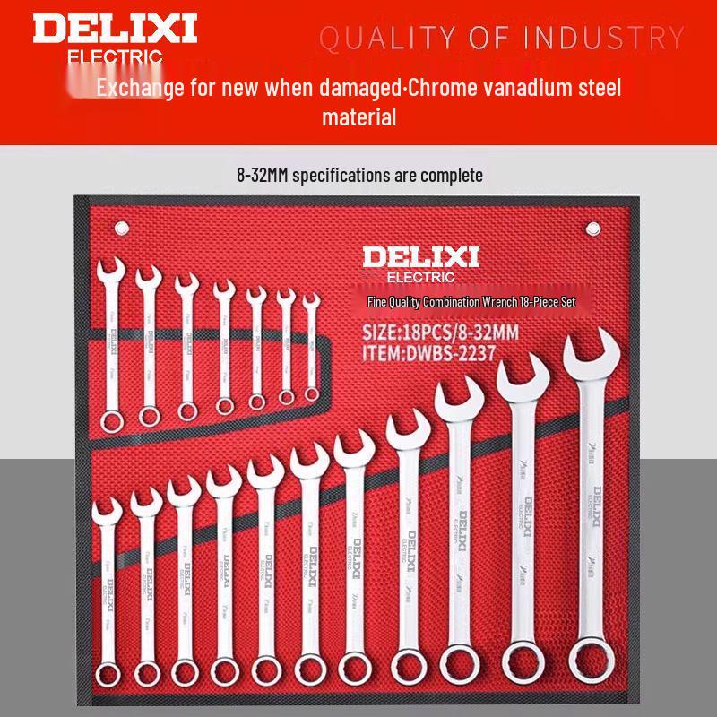Adjustable Ratchet & Open-End Wrench Tool Set