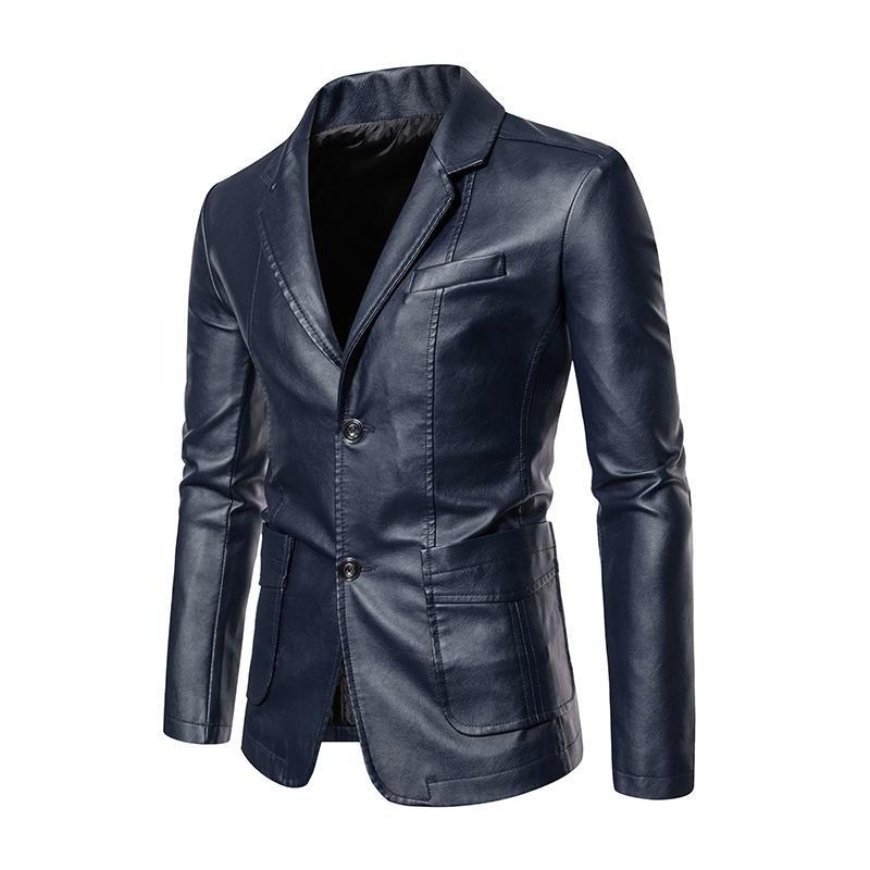 Spring Autumn Men PU Leather Jacket Mens Casual Classical Motorcycle Jackets Male Faux Leather Coats Outwear