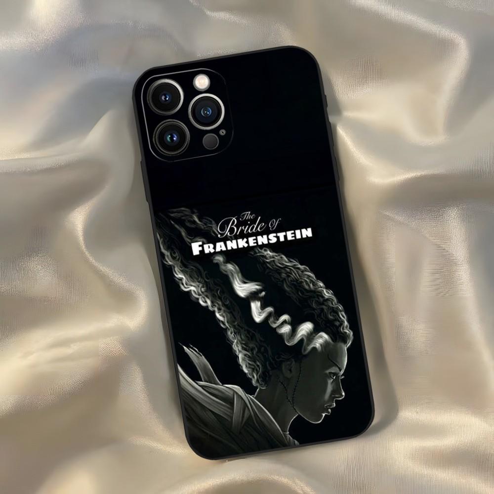 

Bride Of Frankenstein Phone Case for Iphone 15 14 13 12 11 Pro Max Xr X Xs Mini 8 Plus SE 2022 Black Soft Silicone Cover iPhone12 Pro