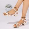 New black low-heeled strap fashion sandals female summer new one-word strap fairy style beautiful French sandals