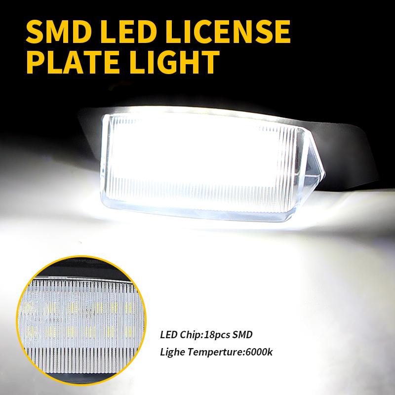 2pcs Canbus LED Number License Plate lamp For Mitsubishi Lancer Sportback Outlander 2006-2012 Peugeot 4007 Citroen C-Crosser