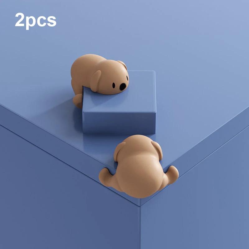 1/2/4pcs Baby Safety Puppy Table Corner Protector Safe Soft Silicone Protection Edge Cover for Furniture for Kids Security