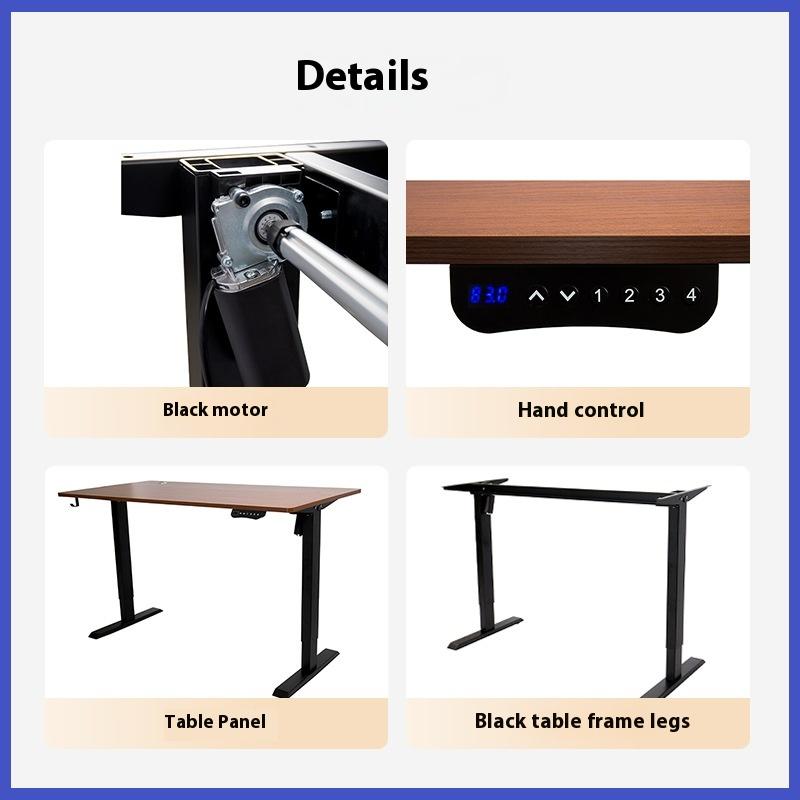 Whole Piece Electric Standing Desk- Height Adjustable Stand up Desk, Sit to Stand Desk with Wheels for Home Office & Computer Wo