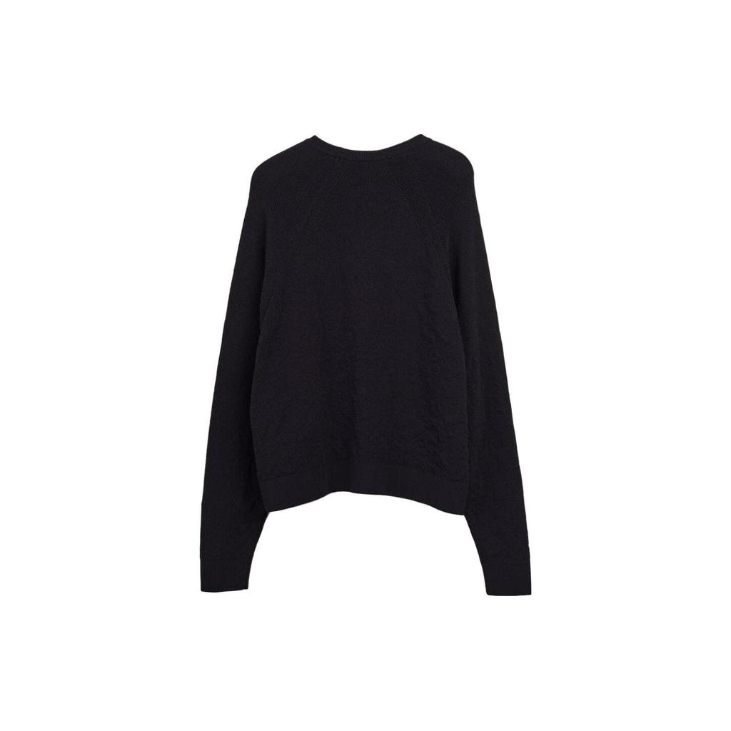 Y-3 Solid Color Crew Neck Knit Sweater Unisex Sweater Black H63087