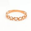 Purple Gold Plated Rose Gold Love Hollow Ring Simple Fashion Personality Temperament Wind Color Gold Live Ring