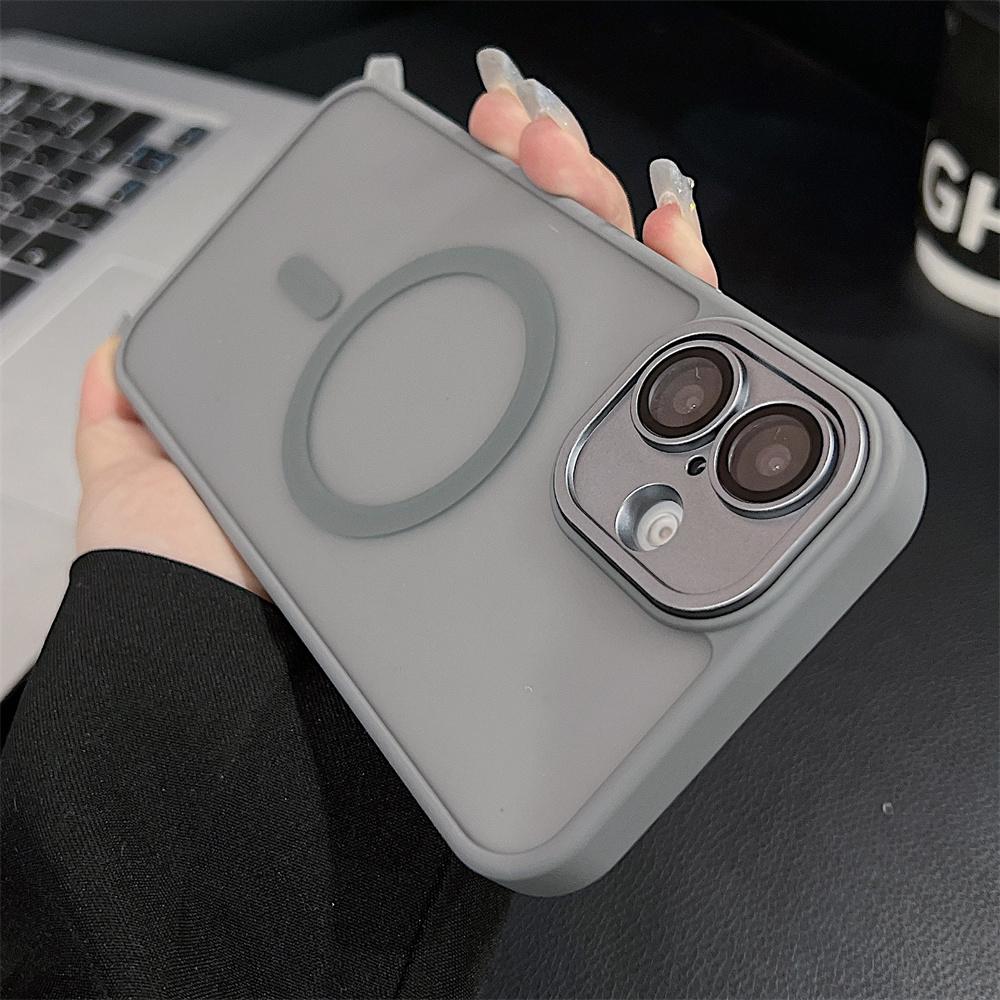 Luxury Matte Magnetic Case For iPhone 16 Pro Max 16 Plus Coque For iPhone 15 14 13 12 Pro Max For Magsafe Wireless Charger Cover