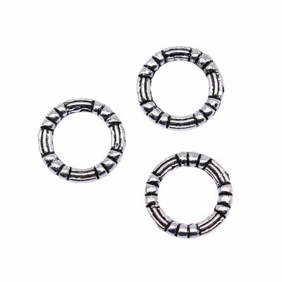 40 pezzi ciondoli a cerchio artigianato per adulti colore argento antico marchio: WYISYWG 10x10mm