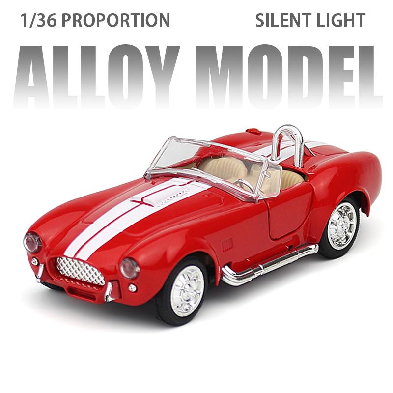 1:36 SHELBY Cobra 427 SC Sports Car Alloy Diecast Model Car Kid Children Toy Gift For Boy Collecting Hobby
