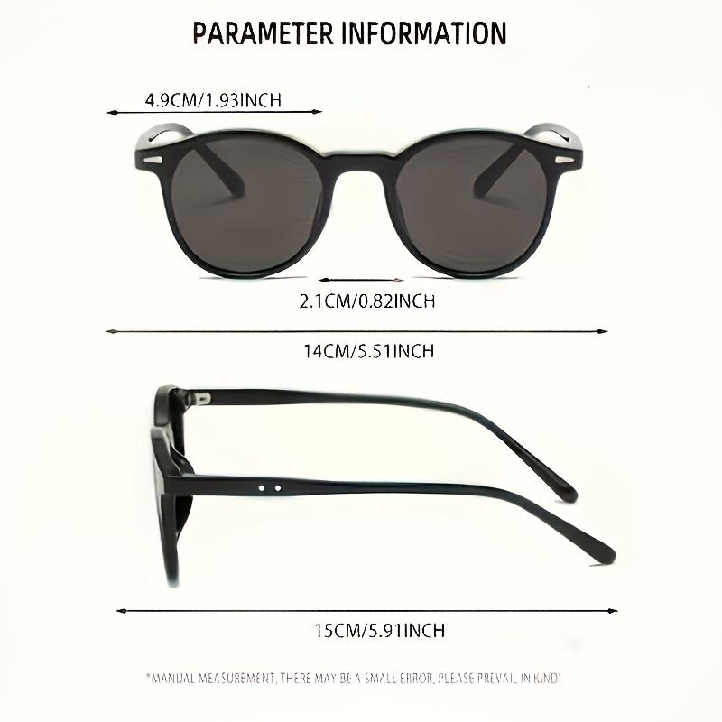 2 pairs of fashionable round frame glasses, unisex - suitable for street photography, music festivals, concerts, for small face
