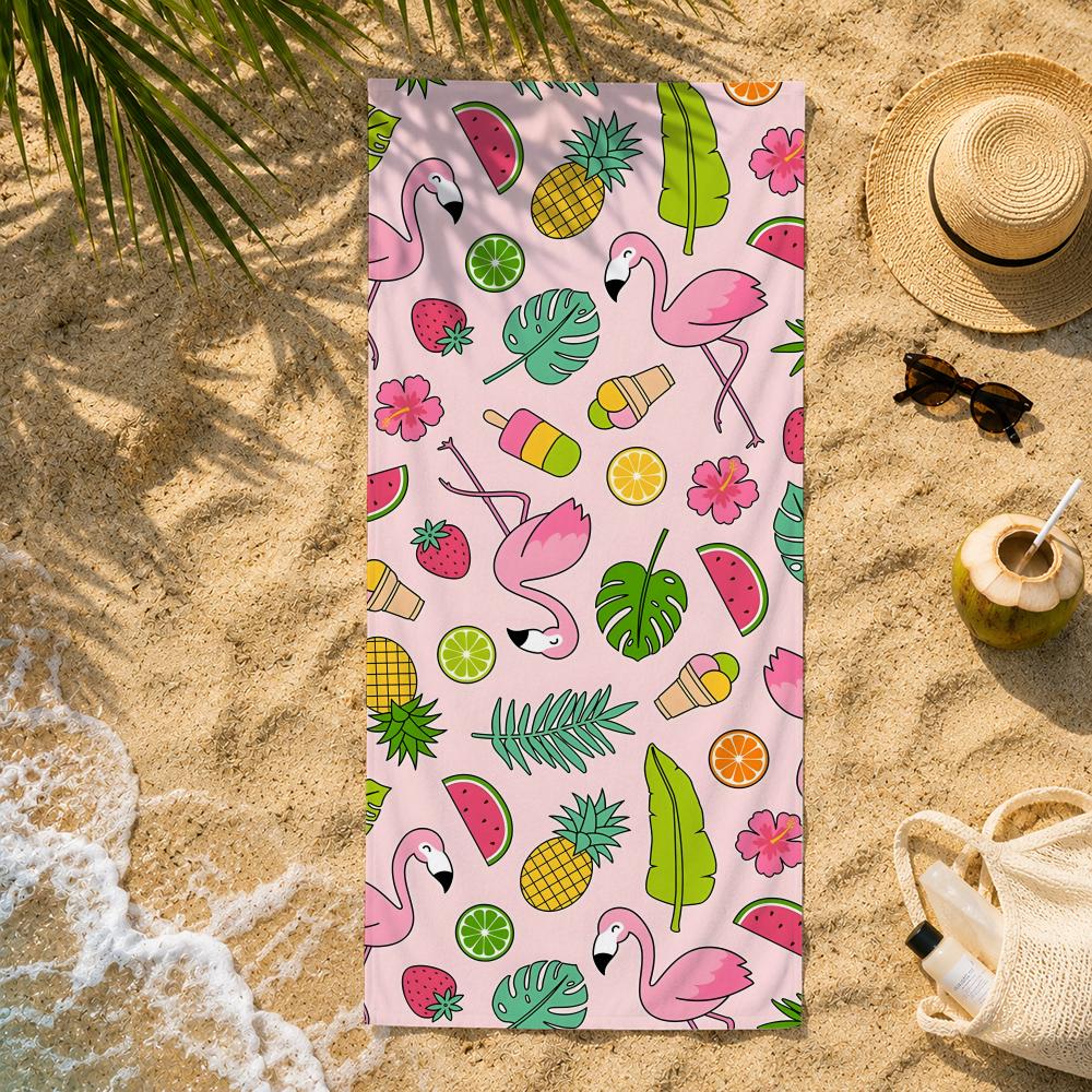 Bird F-Flamingos Towel ultra-fine fiber quick drying absorbent towel, beach swimming vacation beach towel