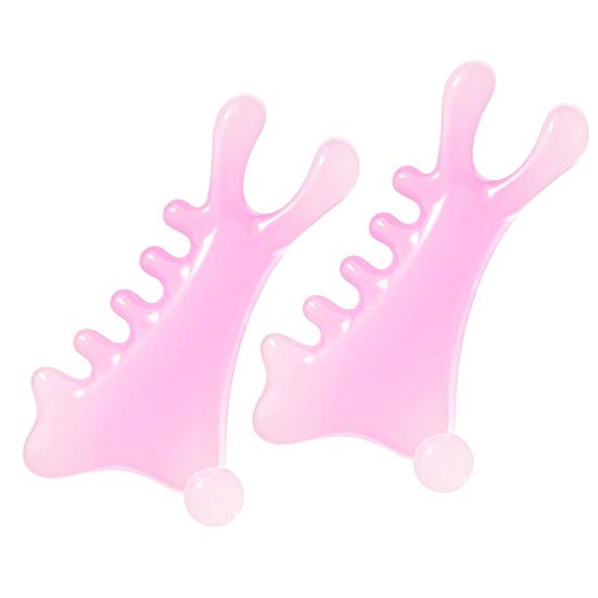 

1/2 шт. Меридіанний масажний гребінець Багатоцільовий масажний гребінець для обличчя та шкіри голови Портативний ручний масажер для тіла та голови Інструмент для скребка Гуаша 2pcs