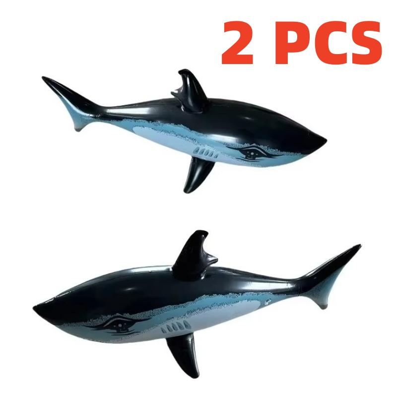 1/2 Pcs Fun Inflatable Shark Float Toy Kids Adults Inflatable Water Swimming Pool Simulation Whale Fish Animals Toys Pool Gift