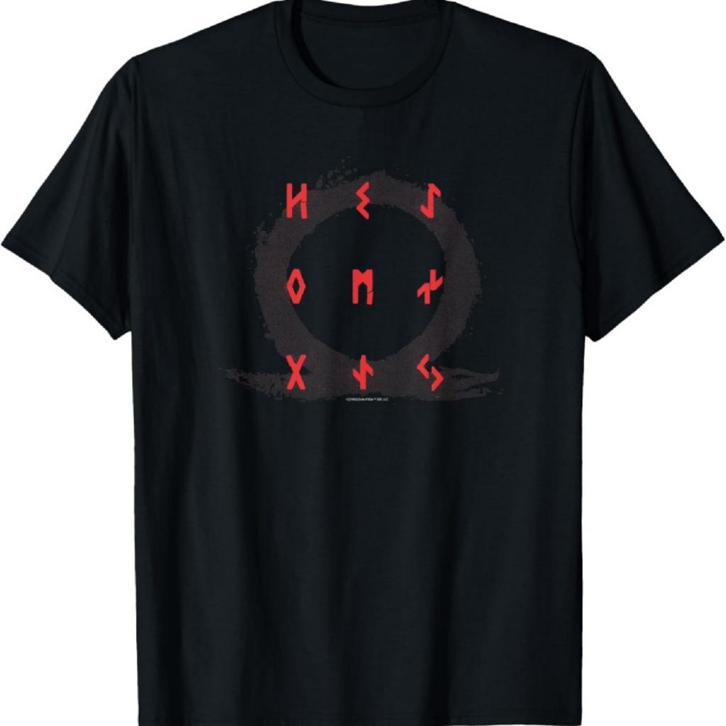 God of War Red Icon with Runes T-shirt T-Shirt