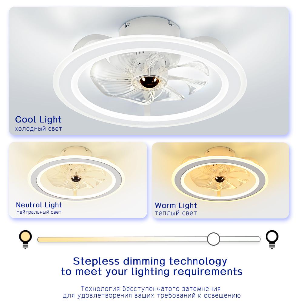 Modern LED Ceiling Fan Light with High Power and Wide Voltage (85-265V) for Restaurants