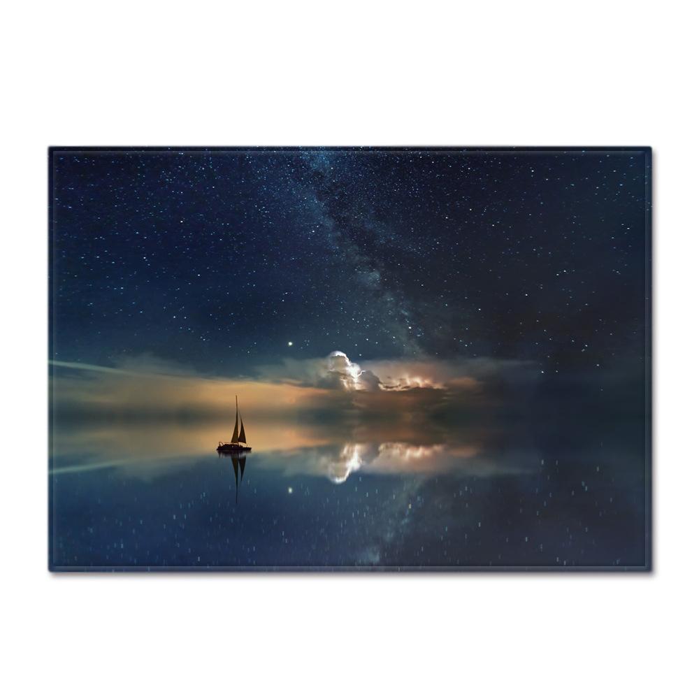 Starry Sky Carpet Feather Wind Bedroom Floor Mat