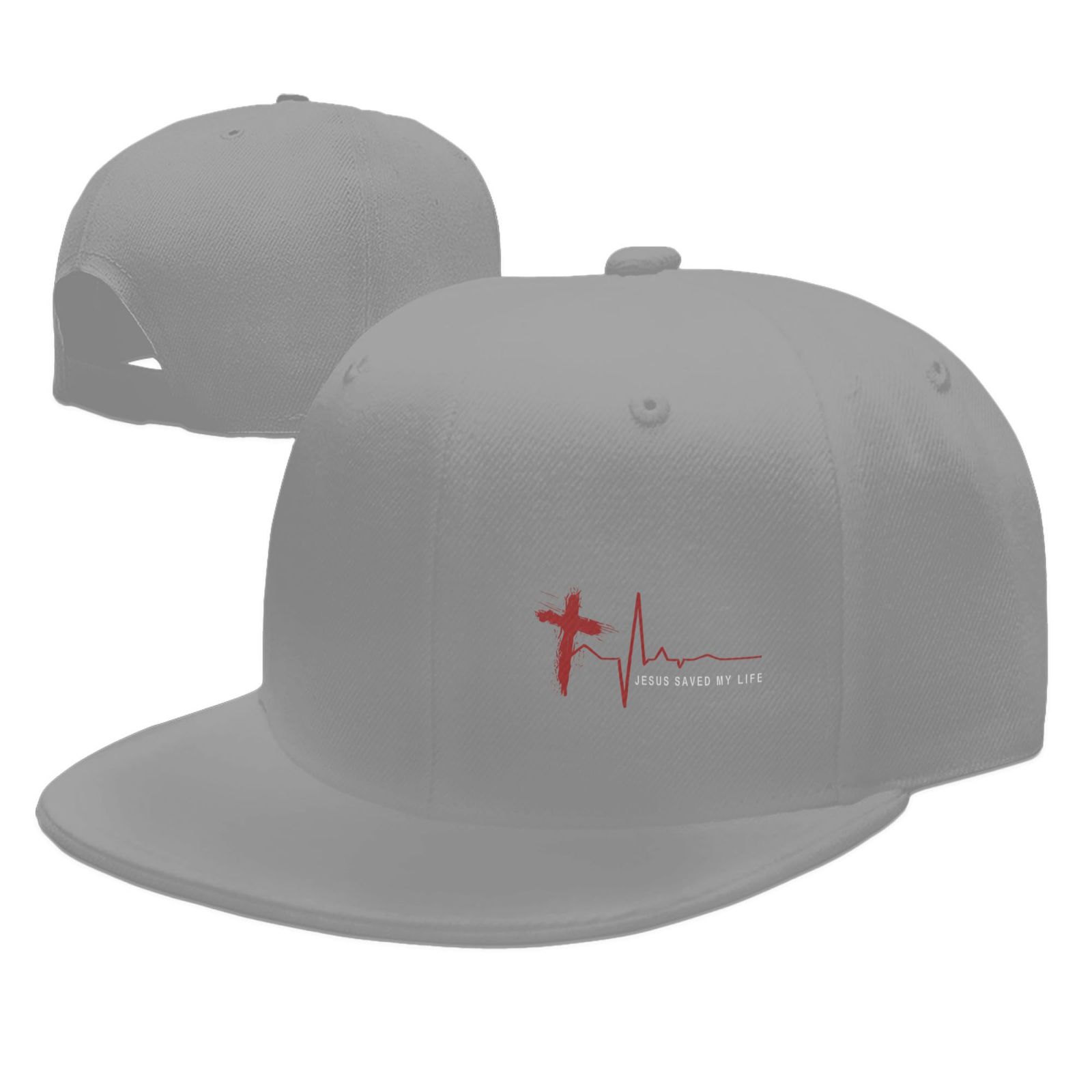 Христианский Иисус Спас Мою Жизнь Кепка-Snapback с Крестом для Унисекс Бейсболка Регулируемая с Прямым Козырьком Тракер Подарок Отцу, Мужу, Парню