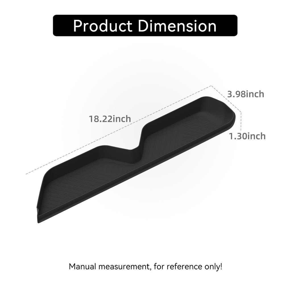 LUCKEASY Left Drive for Chevrolet/Chevy Bolt EV 2027+ Silicone Passenger Dashboard Lower Storage Tray Interior Accessories Black