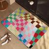 Colorful Diamond Pattern Carpet Modern Art Style Mat Multicolor Gradient Rug Soft Floor for Bathroom Entryway Home Decoration