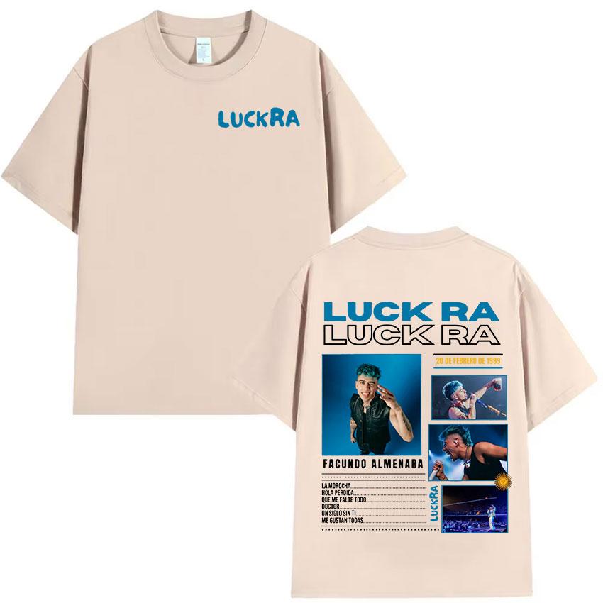 Rapper Luck Ra FACUNDO ALMENARA Album 2025 Graphic T Shirts Hip Hop Fashion Cotton Short Sleeve T-shirt Unisex Streetwear