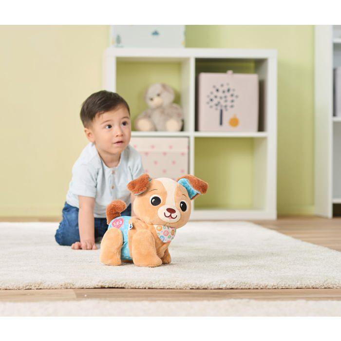 Animal en peluche chiot - VTech - 13x23.5x26 cm - Réaliste - Chien - Brun - Unisex - Sécurité enfant - Plastique