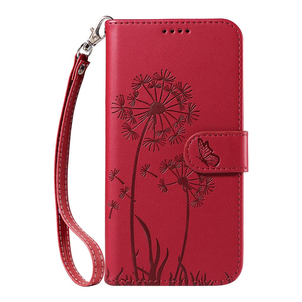 For Xiaomi Redmi Turbo 4 Pro 5G Leather Wallet Case with Strap Dandelion Imprint Phone Stand Cover