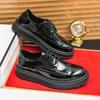 Fashion Patent Leather Oxford Dress Green Fashion Man Business Handmade Wedding Man Shoe Designer Formal Brock Original Leather Shoes
