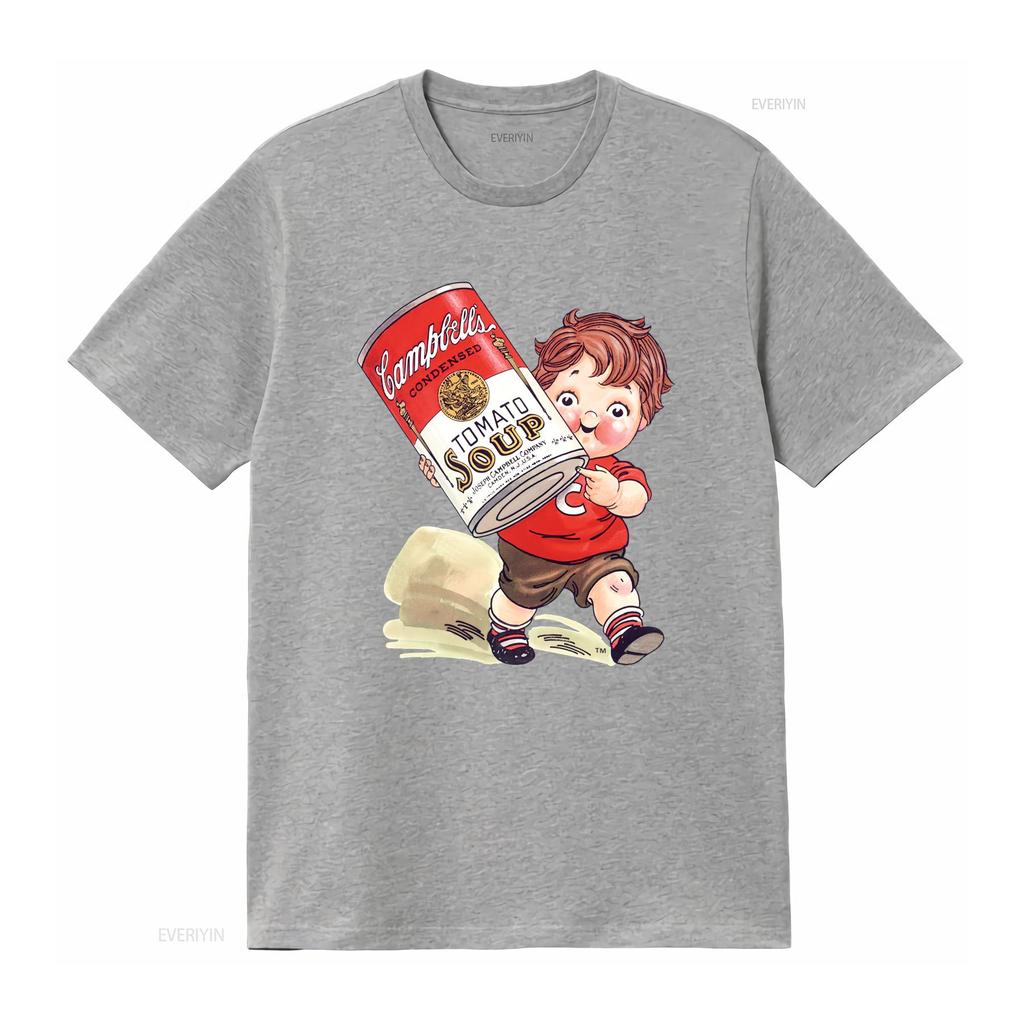 Campbell Suppe Kinderessen Maskottchen T-Shirt vintage Gewaschen Grafik Bequem Stilvoll Dehnbar Weich Herren Designer Kleidung Lässig