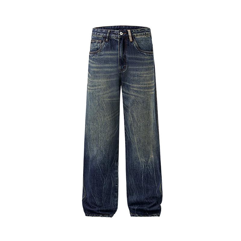 Loose Straight Large Size Jeans Casual Japanese High Street Washed Trousers
