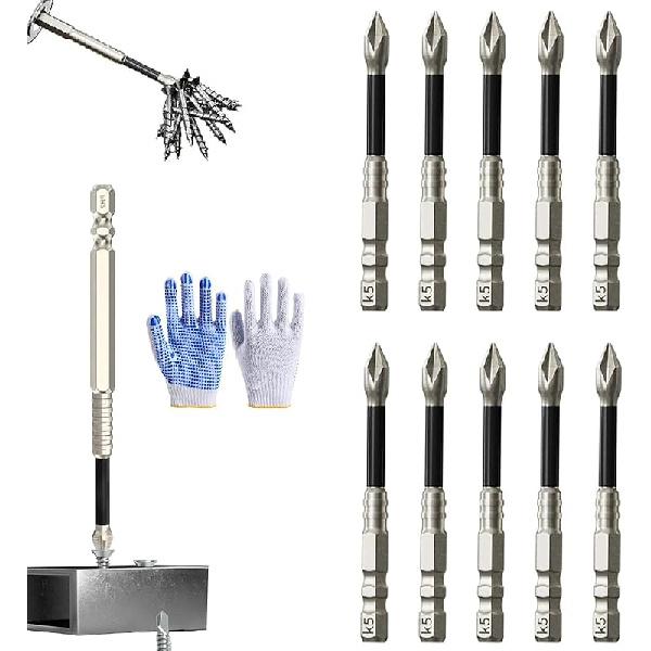 Tidepick High-Magnetic Screwdriver Drill Bit Set, Lagonshop Strong Magnetic Durability Driver Bit, Anti-Slip Magnetic Electric Screwdriver Set,