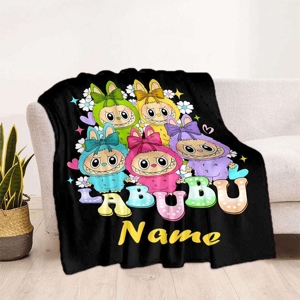 Colorful Cute Characters Collection Blanket Soft Warm Cozy Great for Sofa Office Bedding Four Seasons Universal Warmthful Decor