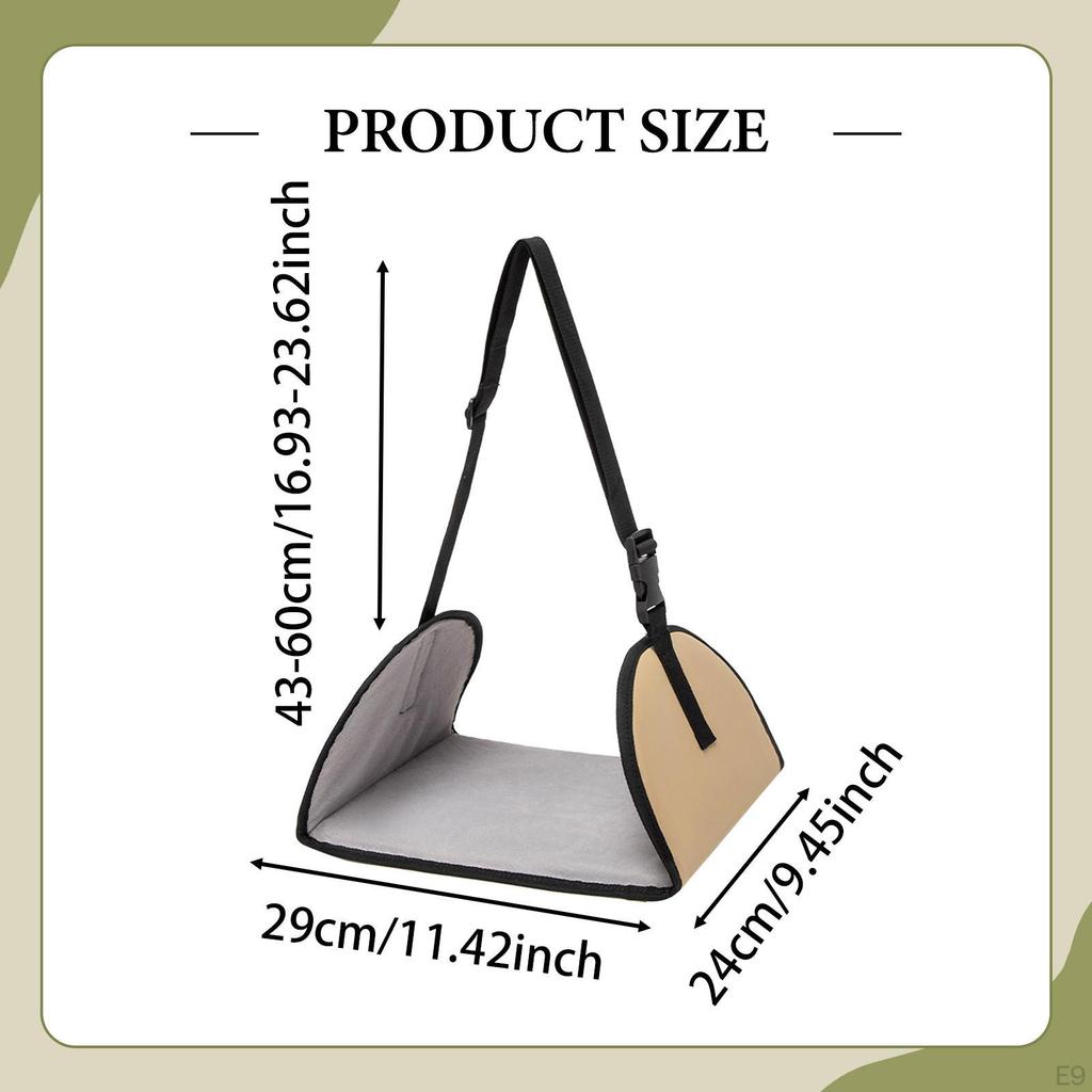 Flugzeug Fußstütze Reise Fußhängematte Verstellbarer Gurt, Ergonomisch, Beinauflage für