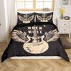 Retro guitar wood grain three-piece duvet cover 3D digital printing bedding home textile